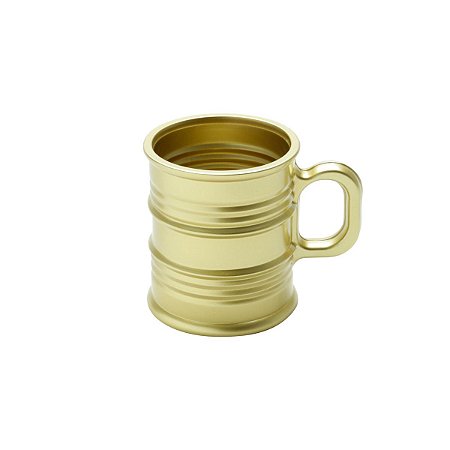 CJ 6 CANECAS DE VIDRO VINTAGE DOURADO 245ml
