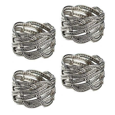 JG 4 ANEIS JARDIM TRAMA GUARDANAPO EM LATAO 4X3CM COR OURO