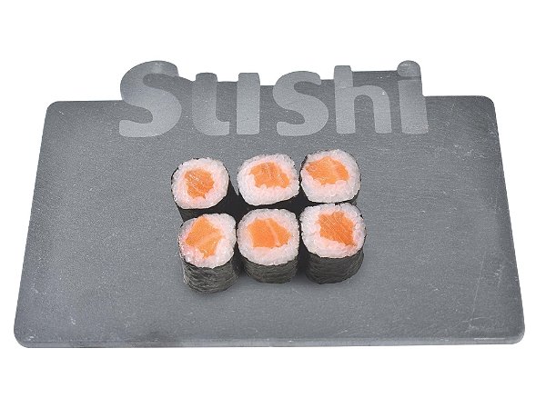 BANDEJA COM PALAVRA SUSHI EM ARDOSIA L25XP17CM
