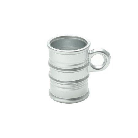 CJ 6 CANECAS DE VIDRO VINTAGE PRATEADO 95ml