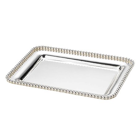 BANDEJA DE ZAMAC NIQUELADO BALLS 28x20cm