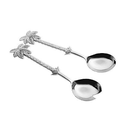 CJ 2PC P/SALADA DE ZAMAC NIQUELADO COQUEIRO 27cm