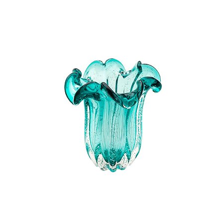VASO DE VIDRO FLAT ITALY TIFFANY 18x21cm