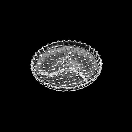 PETISQUEIRA C/3 DIVISÓRIAS DE CRISTAL TRESS 23cm