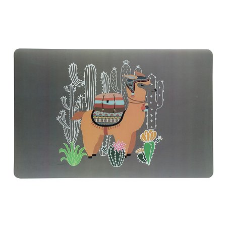 LUGAR AMERICANO DE PLÁSTICO LHAMA MARROM 43,5x28,5cm