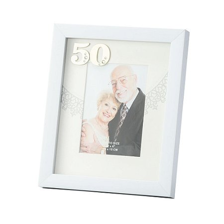 PORTA RETRATO DE PLÁSTICO BODAS DE OURO 10x15cm