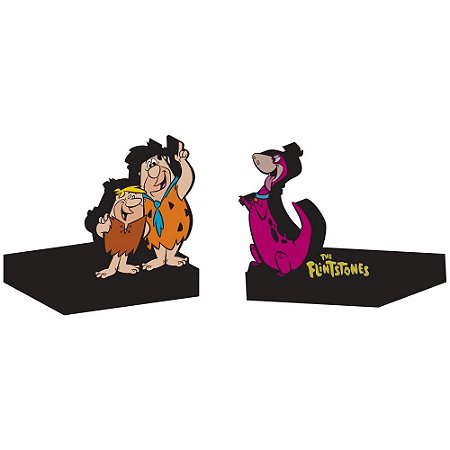 APARADOR LIVRO MADEIRA HB FLINSTONES FRED, BARNEY AND DINO