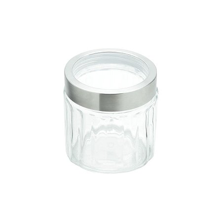 PORTA MANTIMENTO C/TAMPA AÇO INOX C/VISOR ACRÍLICO 870ml