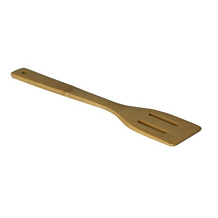 ESPÁTULA VAZADA DE BAMBU 30x6cm MATERIAL: 100% BAMBU