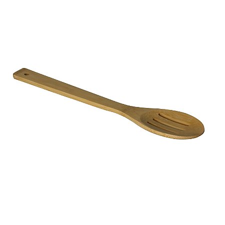 COLHER VAZADA DE BAMBU - 30,0 x 6,0 cm MATERIAL: 100% BAMBU