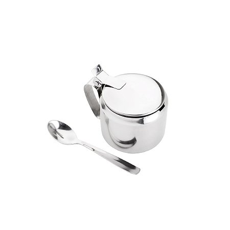 AÇUCAREIRO C/COLHER DE AÇO INOX PRIME 300ml