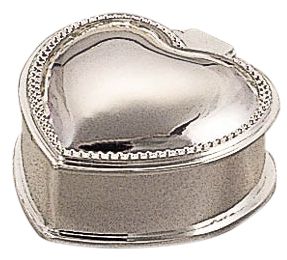 PORTA JOIAS PRATEADO CORAÇÃO 6X6X3CM