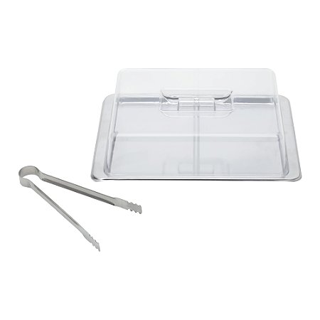 PORTA FRIOS C/PINÇA  AÇO INOX C/TAMPA PLÁSTICO PRIME 27x16
