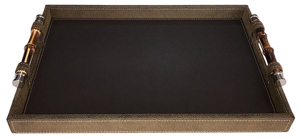BANDEJA EM BAMBU 40X30X6CM MARROM