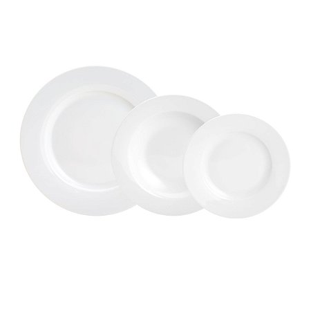 BAIXELA 18 PRATOS DE PORCELANA BASIC