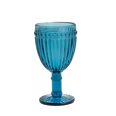 CJ 6 TAÇAS P/ÁGUA DE VIDRO EMPIRE AZUL 320ml
