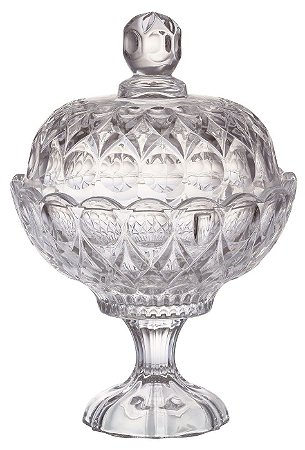 BOMBONIERE ANGELICA EM CRISTAL ECOLÓGICO COM PÉ 16.5CM