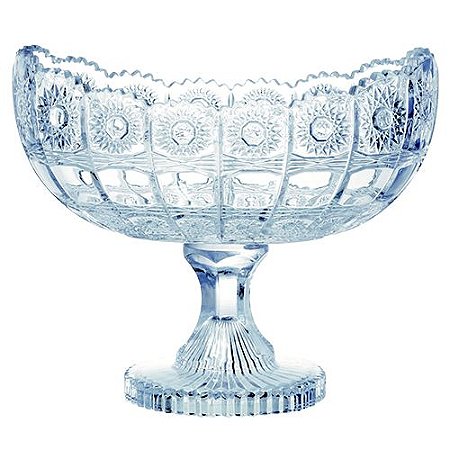 CENTRO DE MESA CANOA EM CRISTAL ECOLOGICO COM PE 26.5X22,5CM