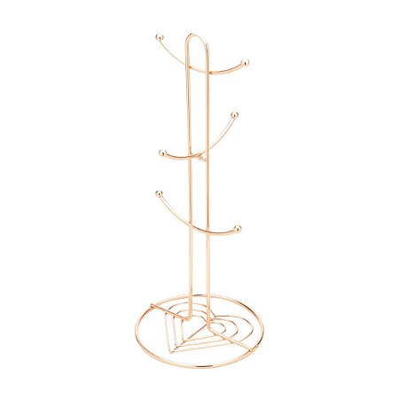 SUPORTE P/TOALHAS DE FERRO CROMADO ROSÉ 15x15x37,5cm