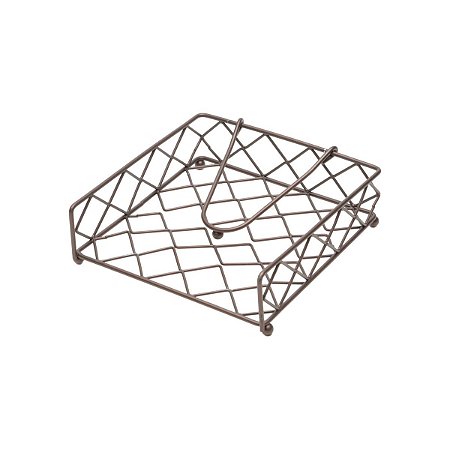PORTA GUARDANAPOS DE FERRO BRONZE 18,5x6cm