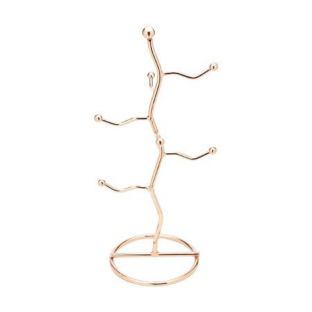 SUPORTE P/TOALHAS DE FERRO CROMADO ROSÉ 15x15x40,5cm