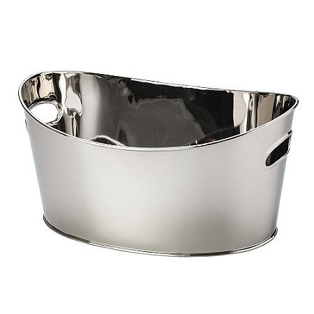 CHAMPANHEIRA DE AÇO INOX NIQUELADO 38x28x19cm