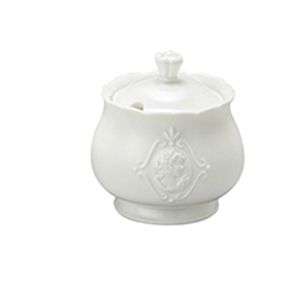 AÇUCAREIRO DE PORCELANA SUPER WHITE QUEEN 10x10,5cm
