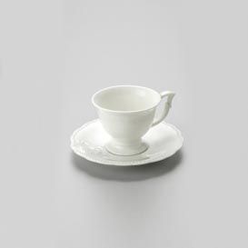 XÍCARA P/CAFÉ C/PIRES DE PORCELANA SUPER WHITE QUEEN 100ml