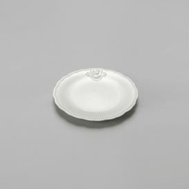 PRATO P/SOBREMESA DE PORCELANA SUPER WHITE QUEEN 19cm