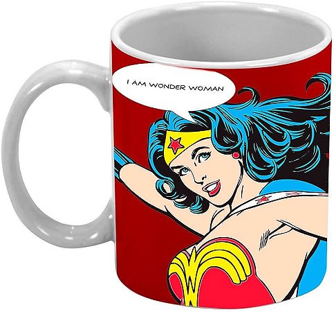 CANECA PORCELANA DC I AM WW FD VERMELHO 9,5 X 7,8 X 7 CM 300