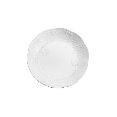 PRATO FUNDO PORCELANA NEW BONE BUTTERFLY FLOWER 21x21x4