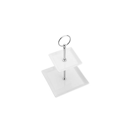 PORTA DOCE 2 ANDARES  PORCELANA NEW BONE OLIVIA 9,5/14,5x23