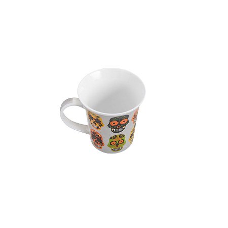 CANECA DE PORCELANA CAVEIRA BRANCA 350ml