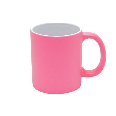 CANECA DE PORCELANA LUMINUS ROSA 350ml
