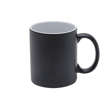 CANECA DE PORCELANA LUMINUS PRETA 350ml