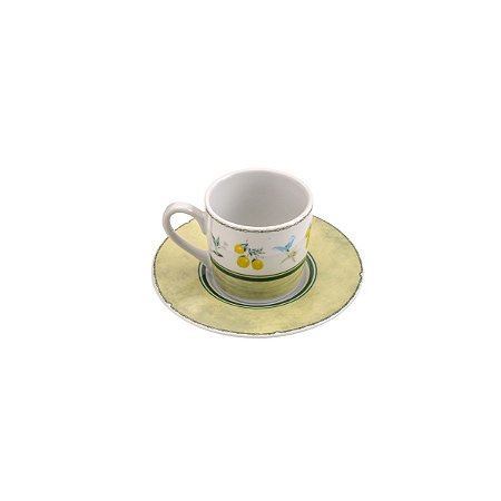 CJ 6 XÍCARAS P/CAFÉ C/PIRES DE PORCELANA SICILIAN 90ml