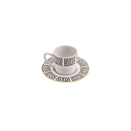 CJ 6 XÍCARAS P/CAFÉ C/PIRES DE PORCELANA EGYPT 90ml