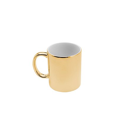 CANECA DE PORCELANA LUMINUS DOURADA 325ml C/CAIXA PRESENTE