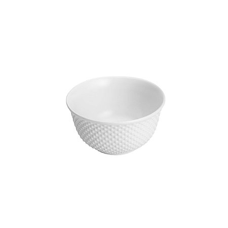 BOWL DE PORCELANA NEW BONE DOTS BRANCO 12,5x7cm