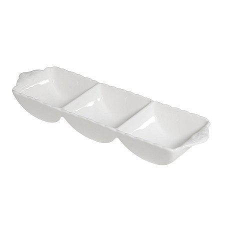 PETISQUEIRA DE PORCELANA SUPER WHITE QUEEN 33x10x4cm