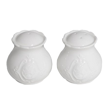 CJ SALEIRO E PIMENTEIRO DE PORCELANA SUPER WHITE QUEEN 6x6cm