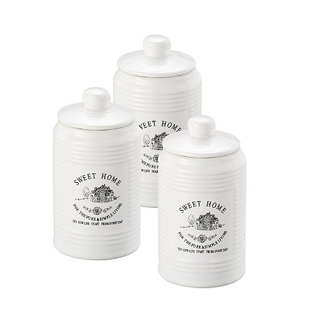 CJ 3 POTES DE CERÂMICA SWEET HOME 200ml