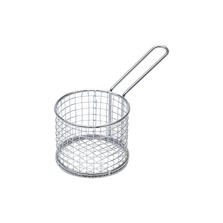 CESTA DE FERRO CROMADO 21x10x10cm
