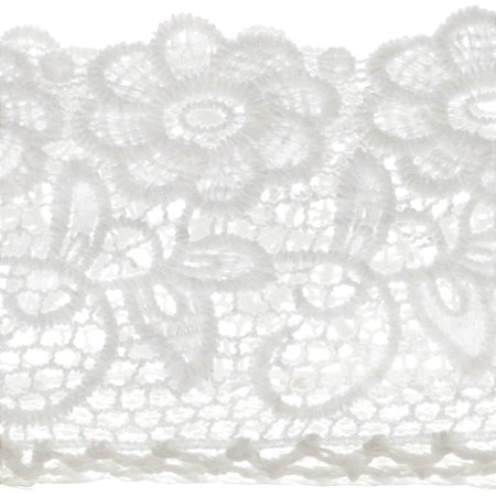 CESTA DE PLÁSTICO CROCHÊ DELICATE BRANCA 19x9cm