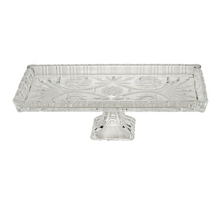 TRAVESSA C/PÉ DE CRISTAL DRAGON 34x15x10,5cm