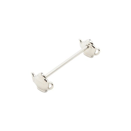 CJ 6 DESCANSOS P/TALHER DE ZAMAC NIQUELADO TEAPOT 7,5cm