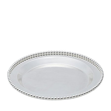 BANDEJA DE ZAMAC SILVER PLATED BALLS 26x4cm