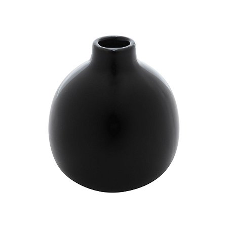 VASO DECORATIVO CERÂMICA PRETO 9x10cm