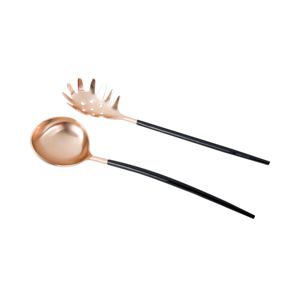 CJ 2PC AÇO INOX P/MASSA KYOTO ROSÉ GOLD/PRETO