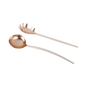 CJ 2PC AÇO INOX P/MASSA KYOTO ROSÉ GOLD/NUDE